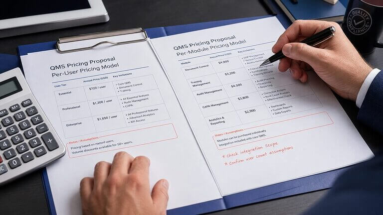 QMS Software Pricing Models Explained: Per-User, Per-Module, and Enterprise Contracts