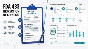 FDA 483 Observations inspection readiness dashboard - Cloudtheapp eQMS